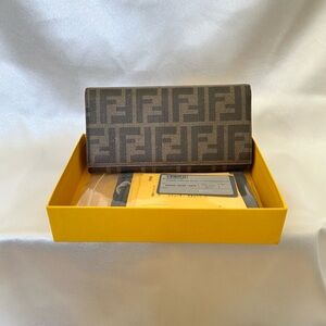 Fendi FF Long Wallet coated canvas